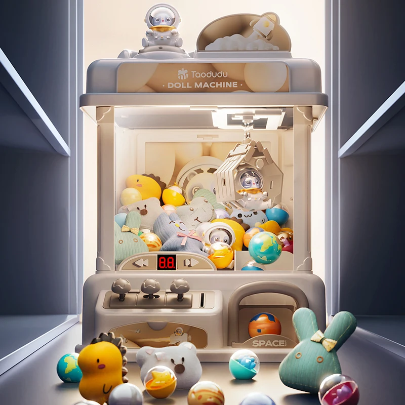 Toy Claw Machine for Kids with Plush Prizes Coin Operated Arcade Game