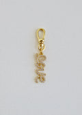 Diamond Love Charm with Swivel Clasp