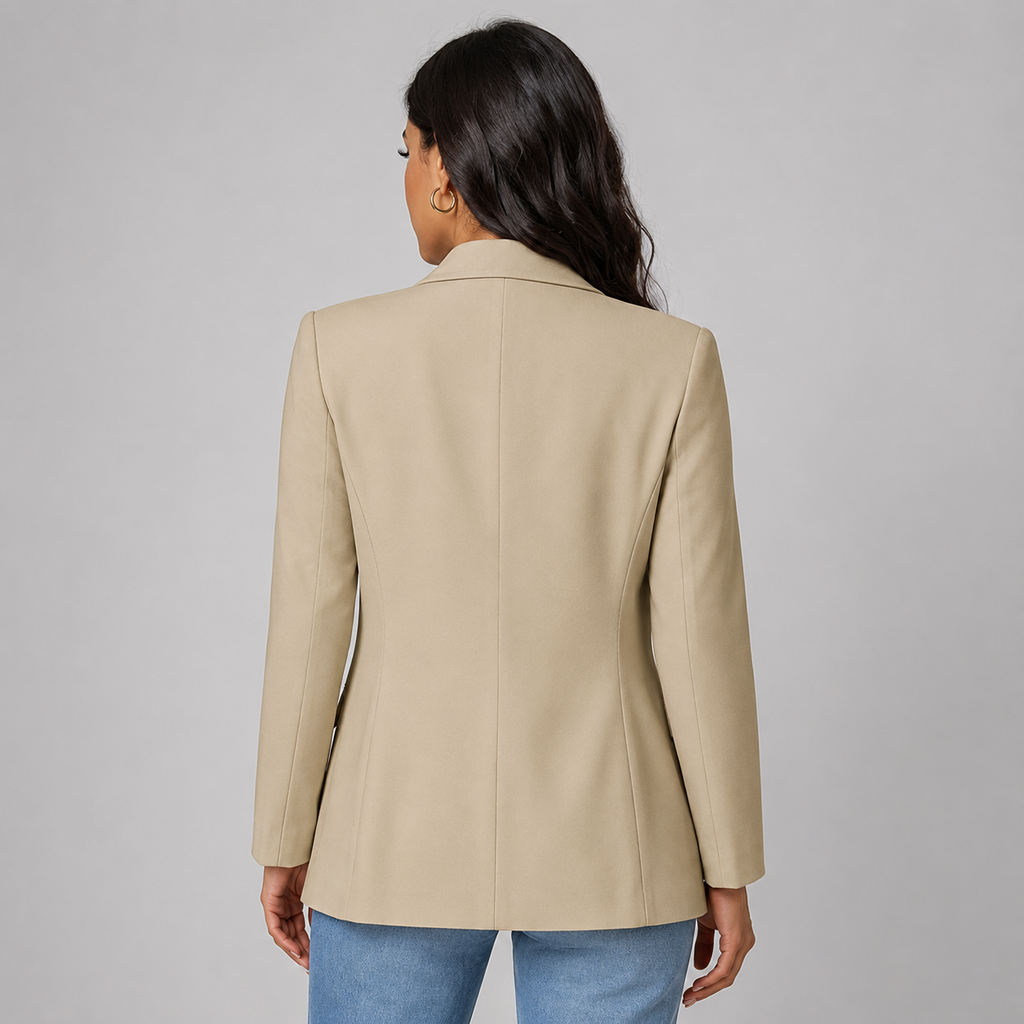 Casual Blazer Jacket - Lightweight One-Button Work Office Suit Coat