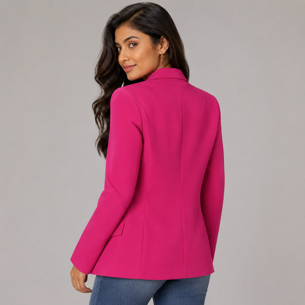 Casual Blazer Jacket - Lightweight One-Button Work Office Suit Coat