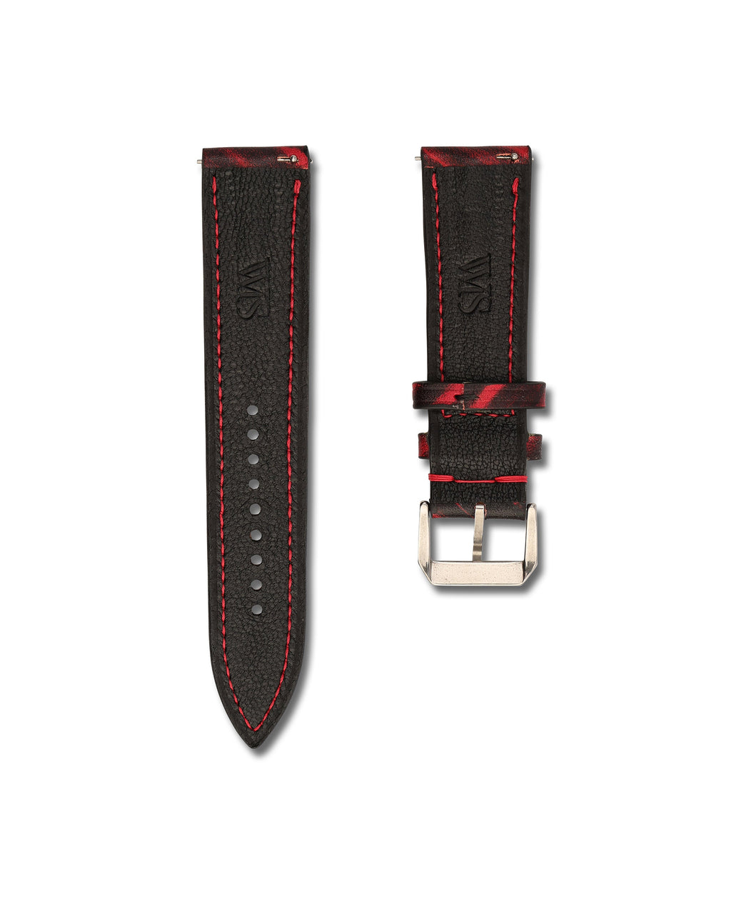 Crimson Brushed Calf Leather Watch Strap 20mm