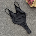 Fluorescent One-Piece Thong Swimsuit