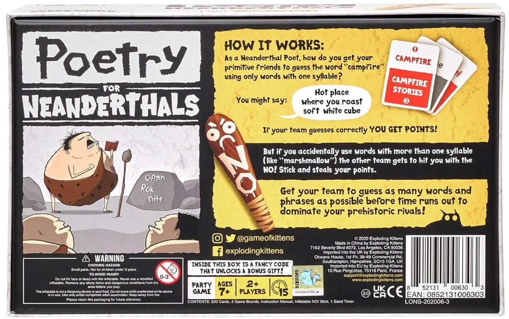 Poetry for Neanderthals
