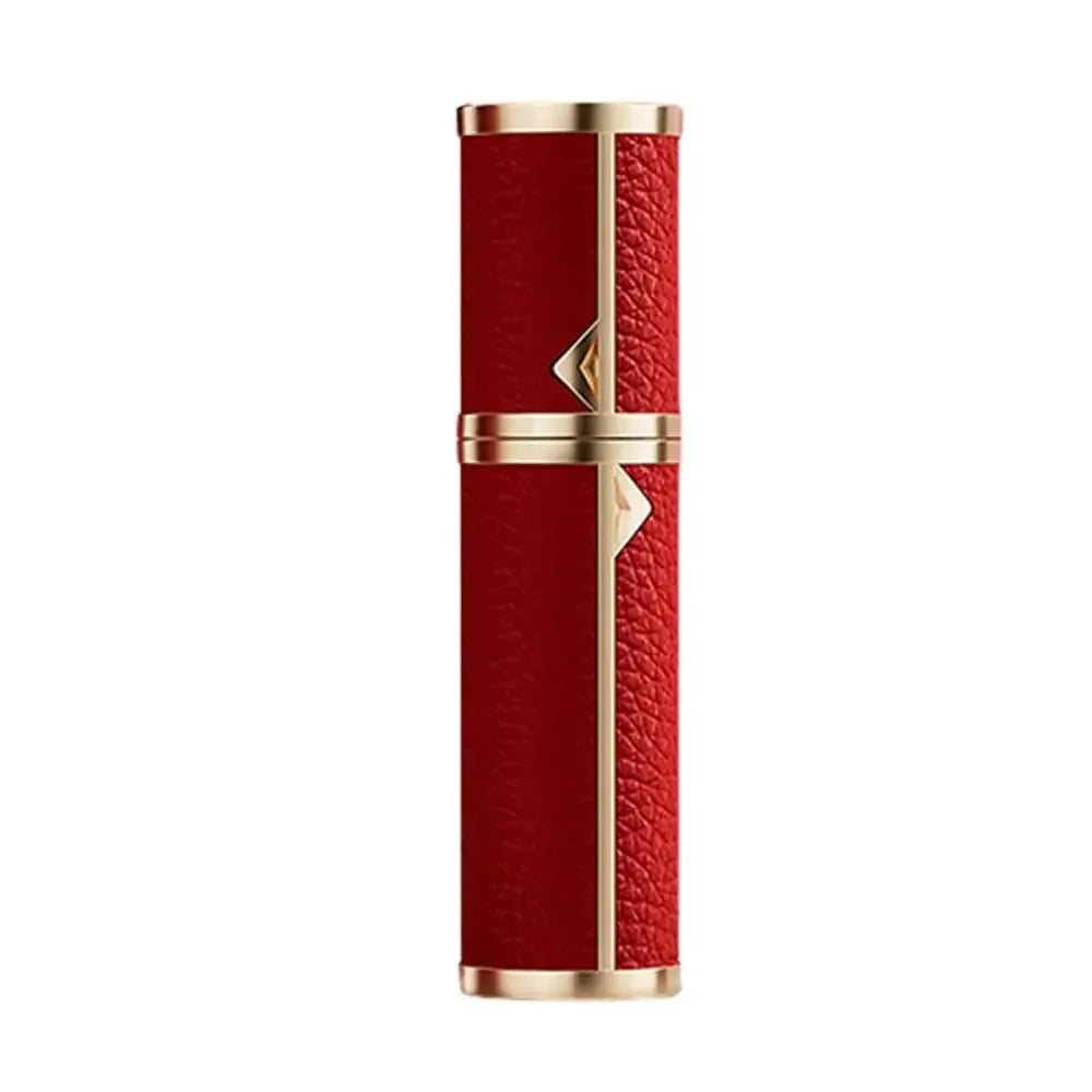 Luxury Bottom-filled Perfume Bottle Aluminum Self-pumping 5ml Real Leather Spray Bottle Cologne Moisturizer Fragrance