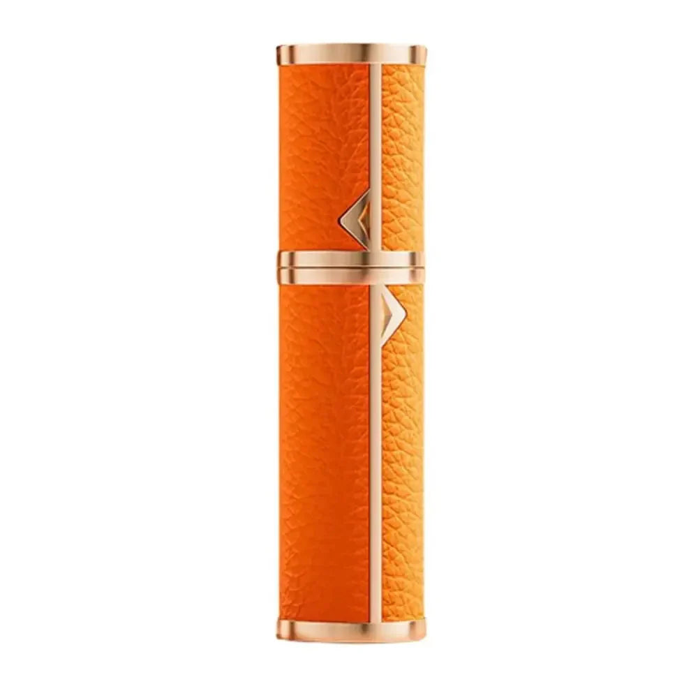 Luxury Bottom-filled Perfume Bottle Aluminum Self-pumping 5ml Real Leather Spray Bottle Cologne Moisturizer Fragrance