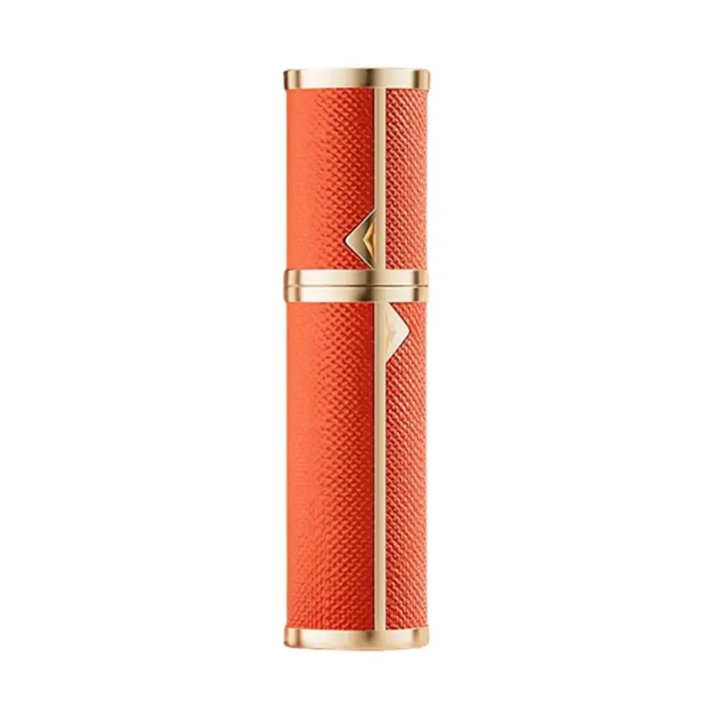 Luxury Bottom-filled Perfume Bottle Aluminum Self-pumping 5ml Real Leather Spray Bottle Cologne Moisturizer Fragrance