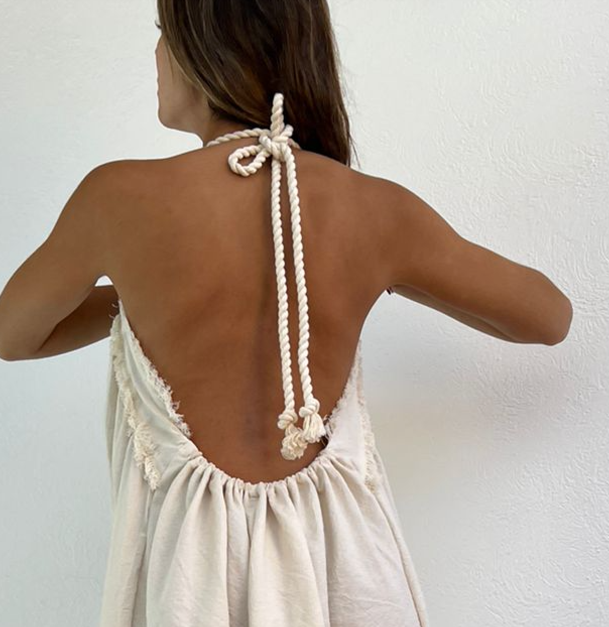 Handmade Boho Beach Backless Maxi Dress "TESSY", by ALLE BOHO