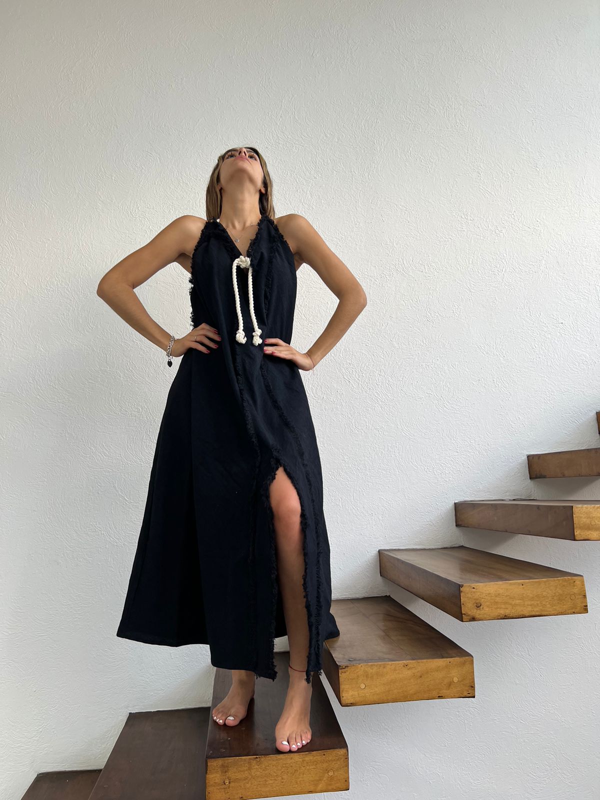 Handmade Boho Beach Backless Maxi Dress "TESSY", by ALLE BOHO