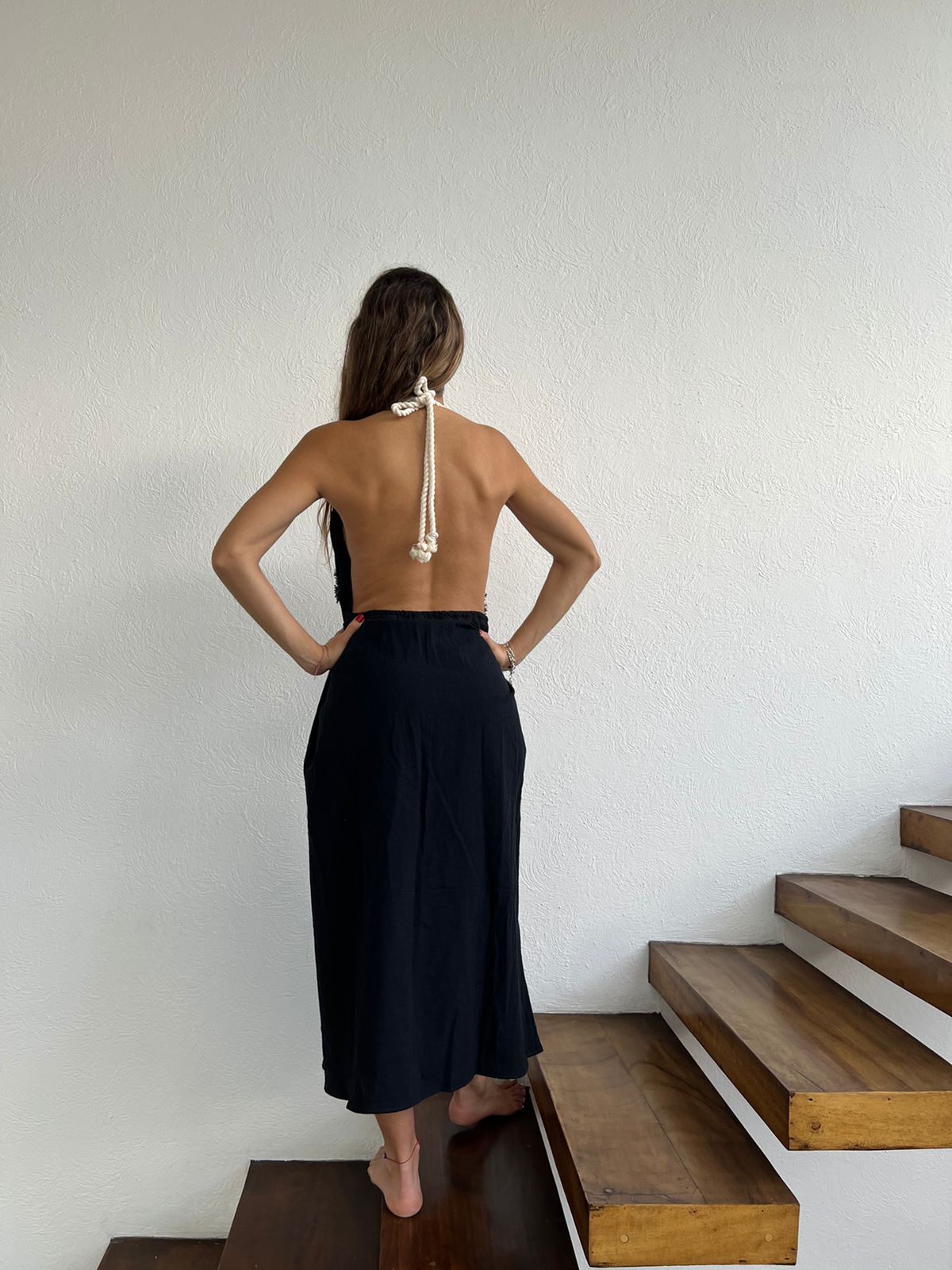 Handmade Boho Beach Backless Maxi Dress "TESSY", by ALLE BOHO