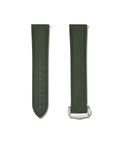 Forest Green Deployant Clasp Quick Release Rubber Sailcloth Strap 19mm