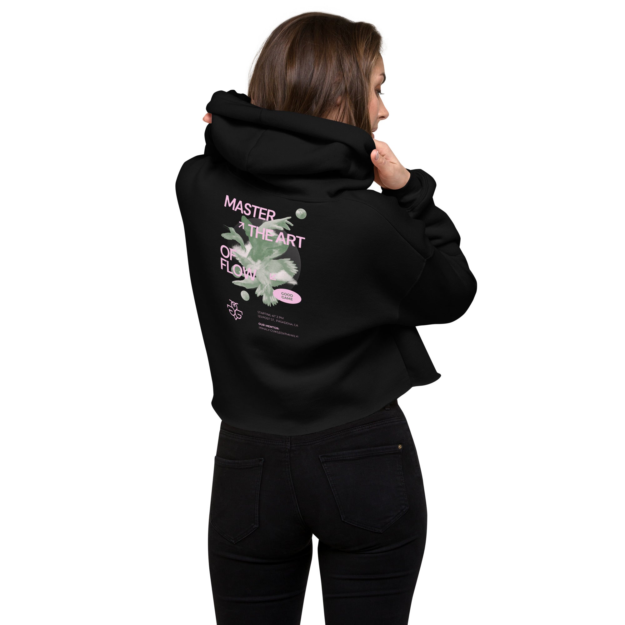 Art of Flow Crop Hoodie